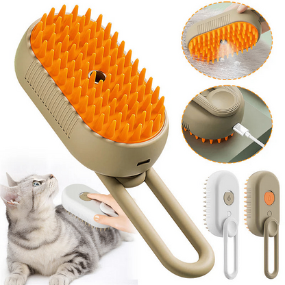 Steamy Cat Brush 3 in 1 Electric Spray